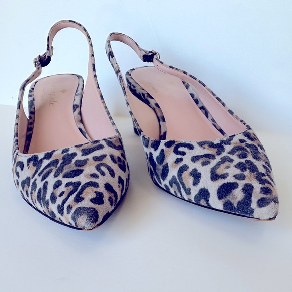 KATE SPADE NEW YORK Midge Leopard-Print Suede Slingback Pumps - Picture 9 of 13